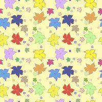 Seamless abstract background with flowers vector