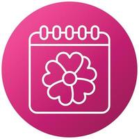 Spring Calendar Icon Style vector