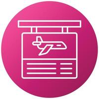 estilo de icono de información de vuelo vector