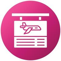 estilo de icono de información de vuelo vector