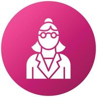 Female Professor Icon Style vector