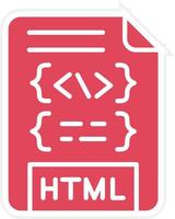 estilo de icono de archivo html vector