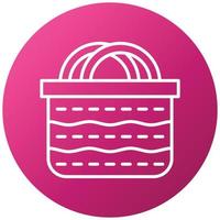 Picnic Basket Icon Style vector