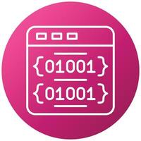 Binary Code Icon Style vector