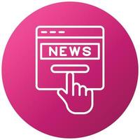 News Subscription Icon Style vector