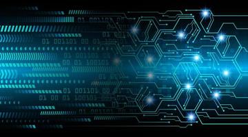 Fondo de concepto de tecnología futura de circuito cibernético vector