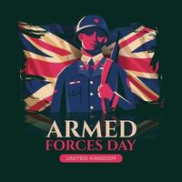 United Kingdom Armed Forces Day vector