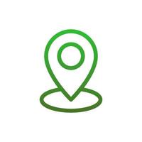 Set of black vector icons, isolated against white background. Flat illustration on a theme location