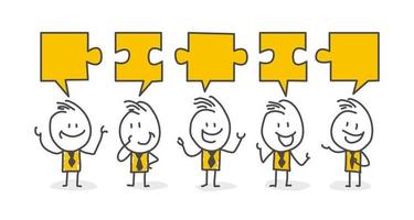 Stick figures. Signs, Business, Success. vector