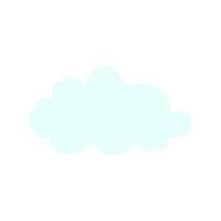 nube azul ilustración dibujada a mano en estilo garabato. monocromo, escandinavo, minimalismo. etiqueta engomada del icono vector
