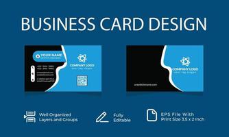 Minimal business card template Vector illustration