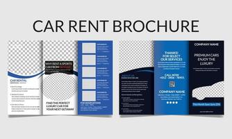 Car rental minimal brochure template vector