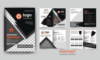 Amazing company profile template layout design with cover page and vector a4 size for editable
