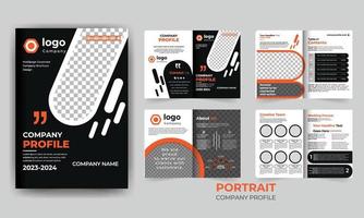 Minimal company profile template layout design with cover page and vector a4 size for editable