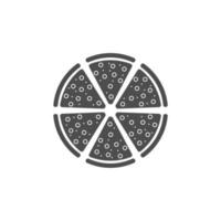 fondo transparente con forma de pizza vector