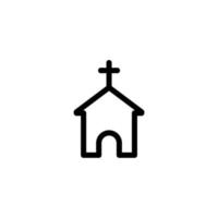 church building simple icon on white background vector