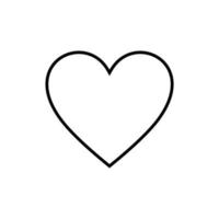simple heart icon on white background vector