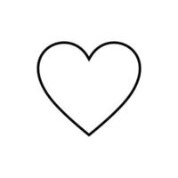 simple heart icon on white background vector