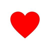 simple heart icon on white background vector