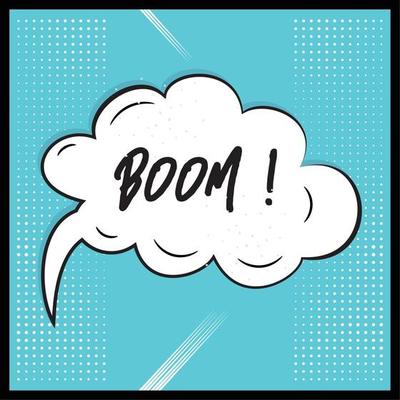 Comic bubble chat with text on a comic page