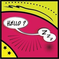 Comic bubble chat with text on a comic page vector