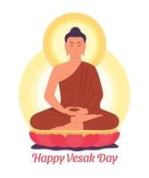 Buddha Illustration for Vesak Day.