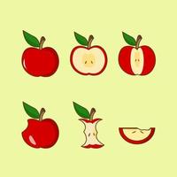 ilustración vectorial básica rgb de expresión enojada del personaje de manzana vector