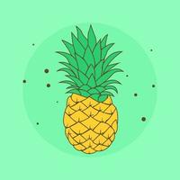 gráfico vectorial básico de ilustración rgb de piña vector