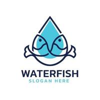 plantilla de logotipo de pescado adecuada para empresas y nombres de productos. este elegante diseño de logotipo podría usarse para diferentes propósitos para una empresa, producto, servicio o para todas sus ideas. vector