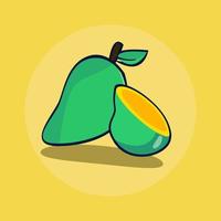 Basic RGB ilustration vector graphic of mango fresh farm organic mango