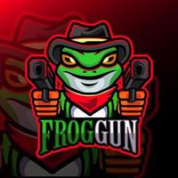 frog esport mascot logo design ilustration vector