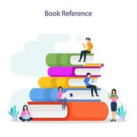 book reference vector concept, library, literature, education, idea, brainstorming.