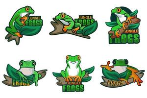 frog esport mascot logo design ilustration vector