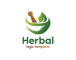 Herbal logo template suitable for businesses and product names. This stylish logo design could be used for different purposes for a company, product, service or for all your ideas. vector