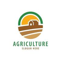 plantilla de logotipo de agricultura adecuada para empresas y nombres de productos. este elegante diseño de logotipo podría usarse para diferentes propósitos para una empresa, producto, servicio o para todas sus ideas. vector