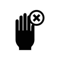 Dont touch logo icon. Prevents the virus from contracting vector