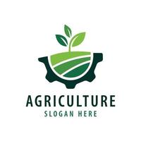 Agriculture logo template suitable for businesses and product names. This stylish logo design could be used for different purposes for a company, product, service or for all your ideas. vector