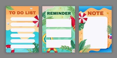 Template of Summer Journal vector