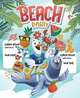 Beach Party Poster Concept vector