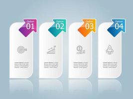 abstract horizontal timeline infographics element vector