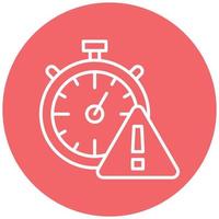 estilo de icono de alerta de tiempo vector