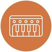 Piano keyboard Icon Style vector