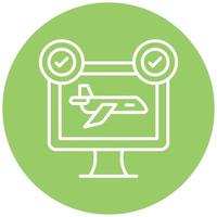 Flight Check In Icon Style vector