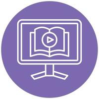 Video Tutorial Icon Style vector