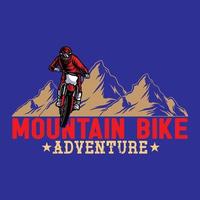 aventura en bicicleta de montaña vector