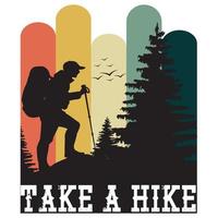 Take A Hike Vector Illustration