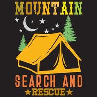 búsqueda y rescate de montaña vector