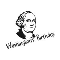 archivo de ilustración vectorial de cumpleaños de washington vector