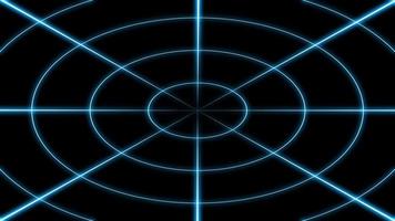 Blue light  wireframe tunnel. Loop ready animation of flight through digital tunnel. Neon lights abstract motion animated background. video