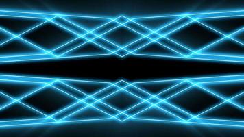 Blue light futuristic line. Loop ready animation of flight through digital tunnel. Neon lights abstract motion animated background. video